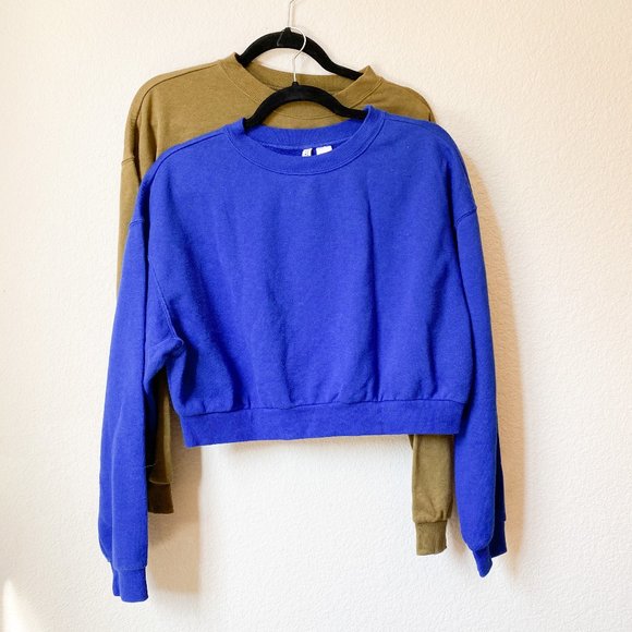 H&M Tops - H&M Long Sleeve Crop Top Sweater - 2 Colors - T19